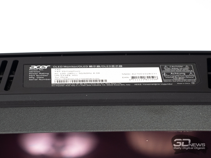 Обзор игрового QD-OLED DQHD-монитора Acer Predator X49X