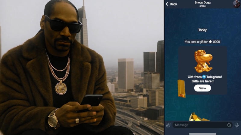 Snoop Dogg выпустил трек про Telegram — миллион его NFT-подарков разлетелся за считанные минуты