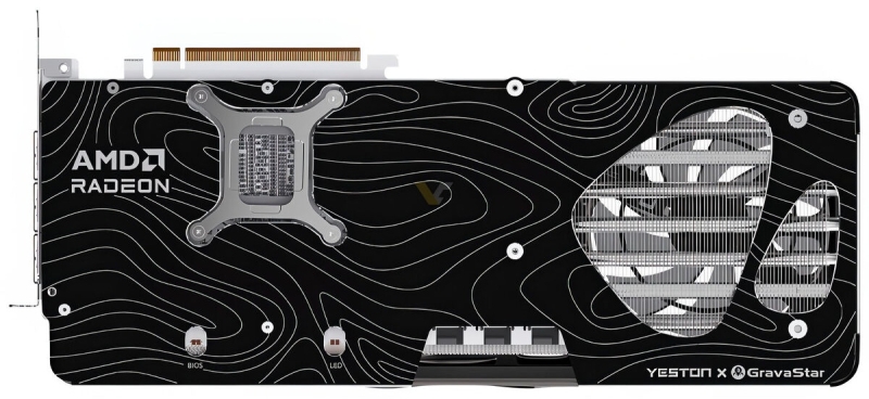 Yeston представила Radeon RX 9070 XT Mercury Nova с футуристическим дизайном в стиле старых видеокарт EVGA Kingpin