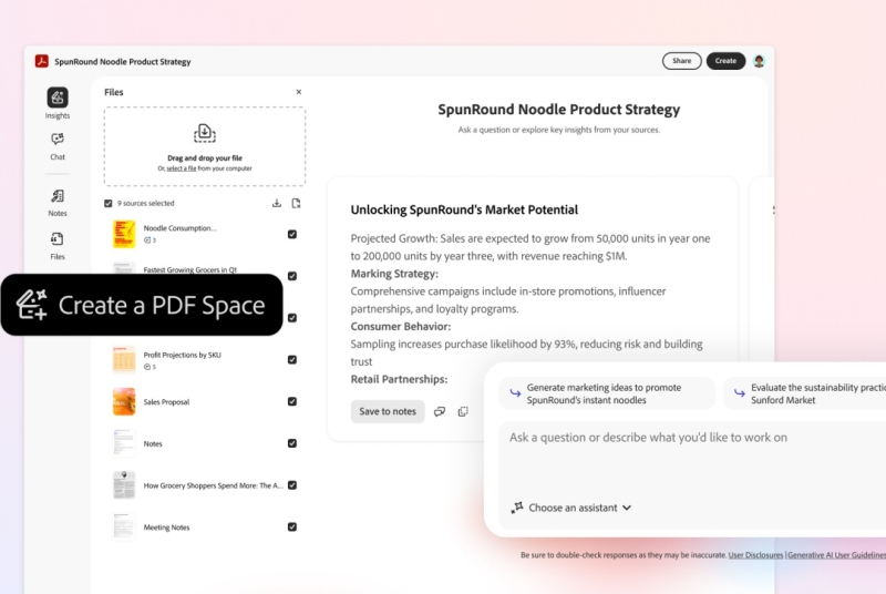Adobe представила Acrobat Studio — платформу на базе ИИ для работы со множеством разношёрстных файлов