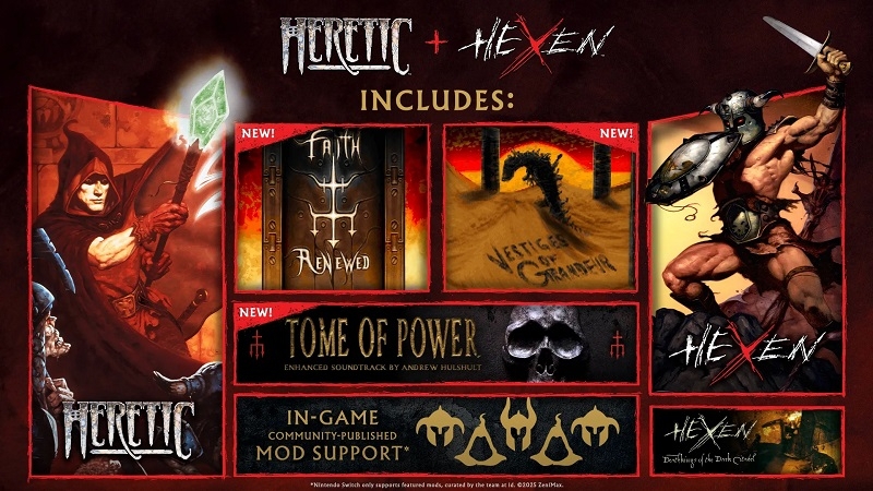 Bethesda анонсировала и выпустила сборник Heretic + Hexen — с бесплатным апгрейдом, новыми эпизодами и переводом на русский