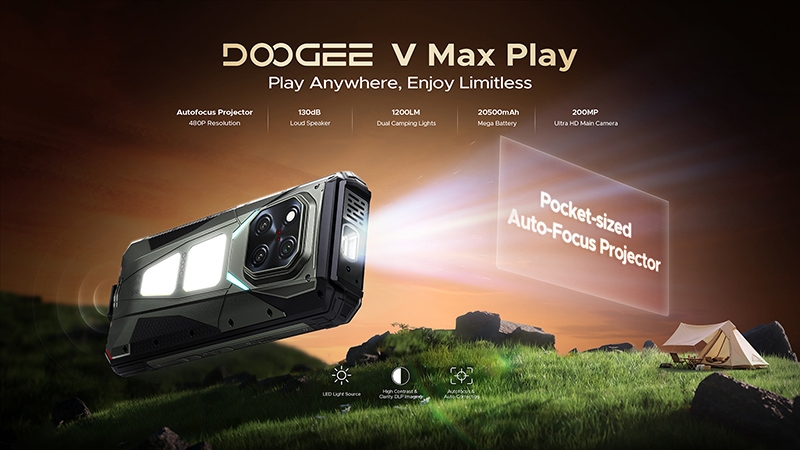 Doogee V Max Play — сверхпрочный смартфон и карманный кинотеатр в одном устройстве