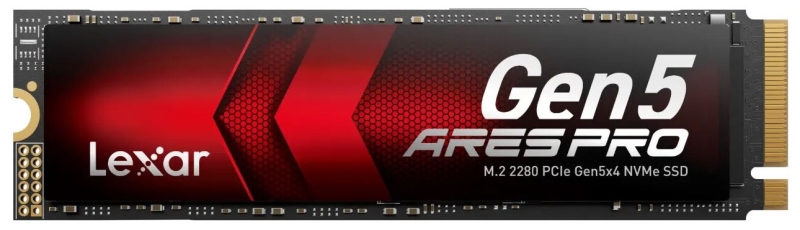 Lexar выпустила быстрые SSD Ares Pro — PCIe 5.0, до 4 Тбайт и и до 14 Гбайт/с