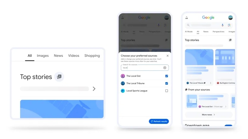 Персонализация поиска Google стала по-настоящему персональной — теперь можно самому выбирать источники